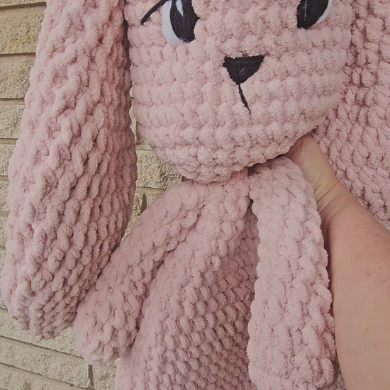large crochet bunny lovey